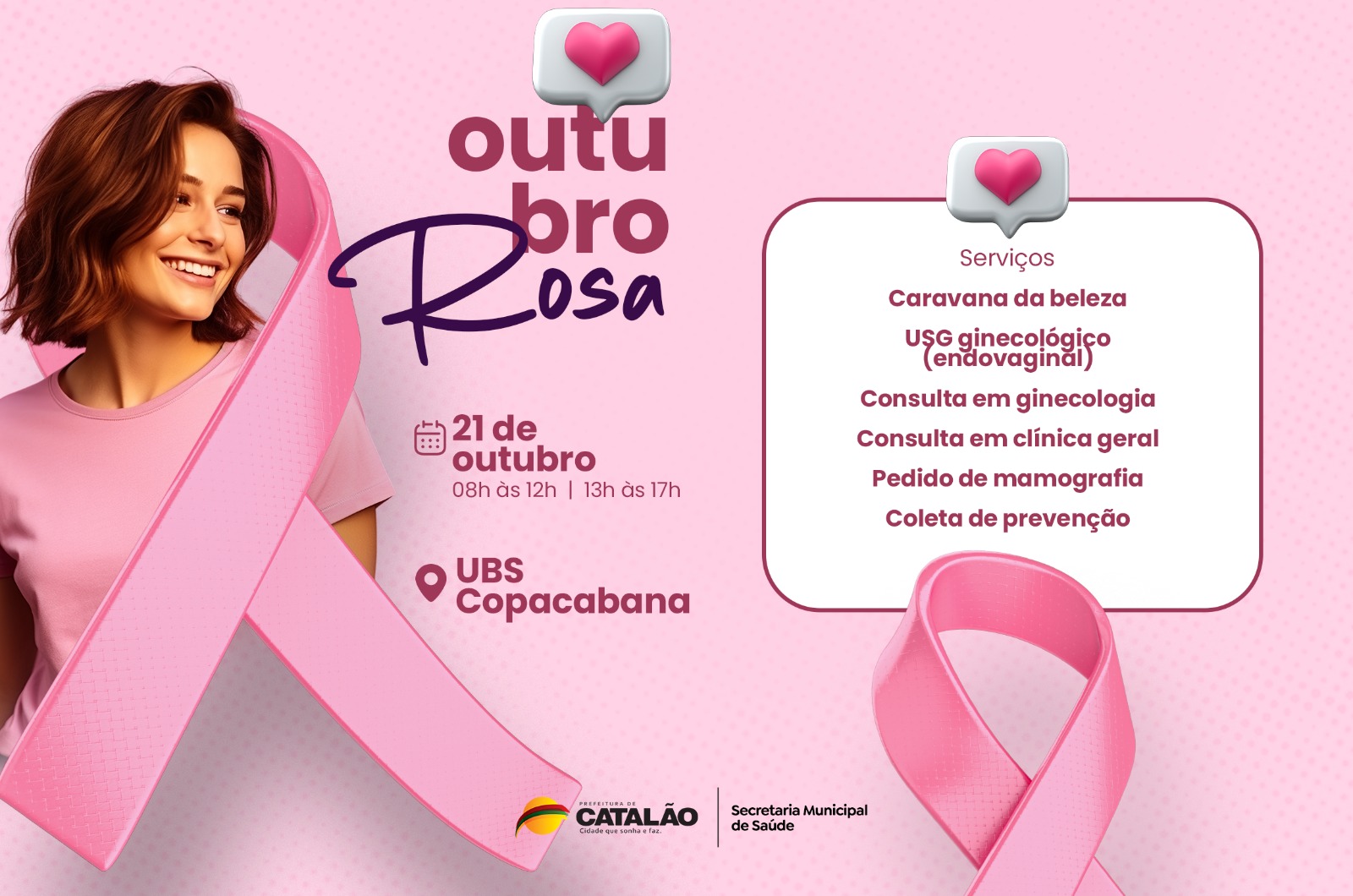 Secretaria Municipal de Saúde lança campanha Outubro Rosa com foco na prevenção e promoção de hábitos saudáveis