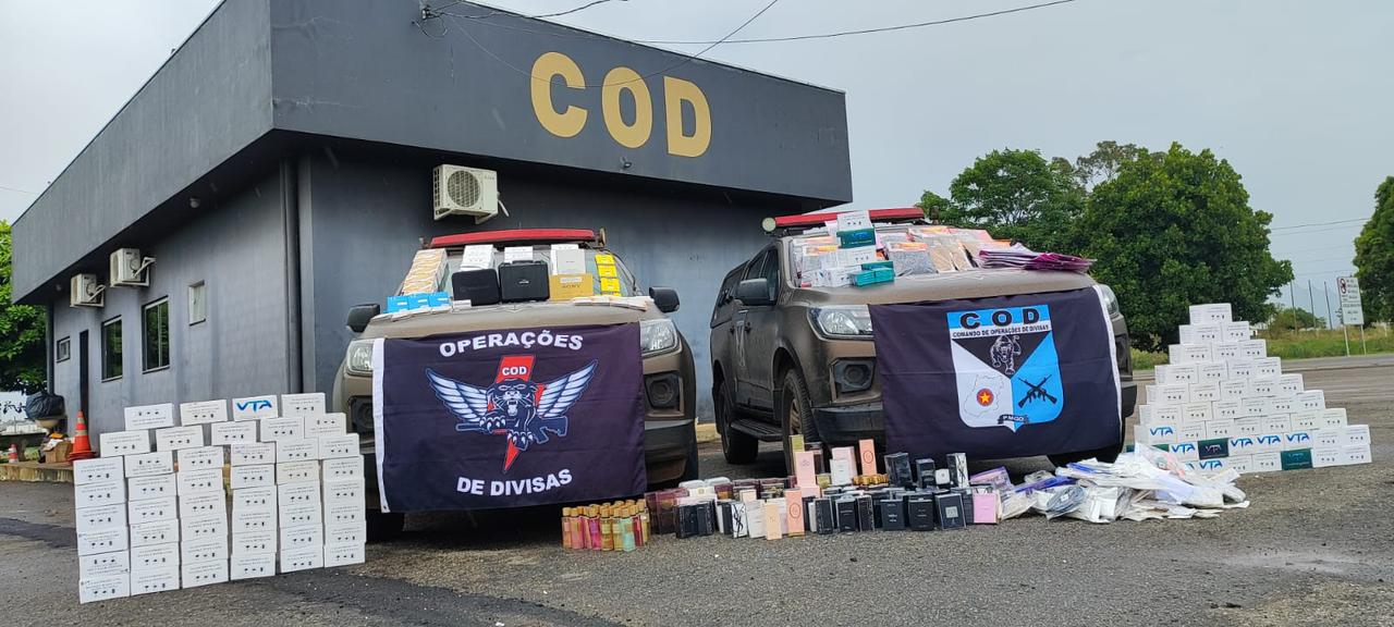 COD combate crime de descaminho e apreende produtos avaliados em quase R$ 1 milhão