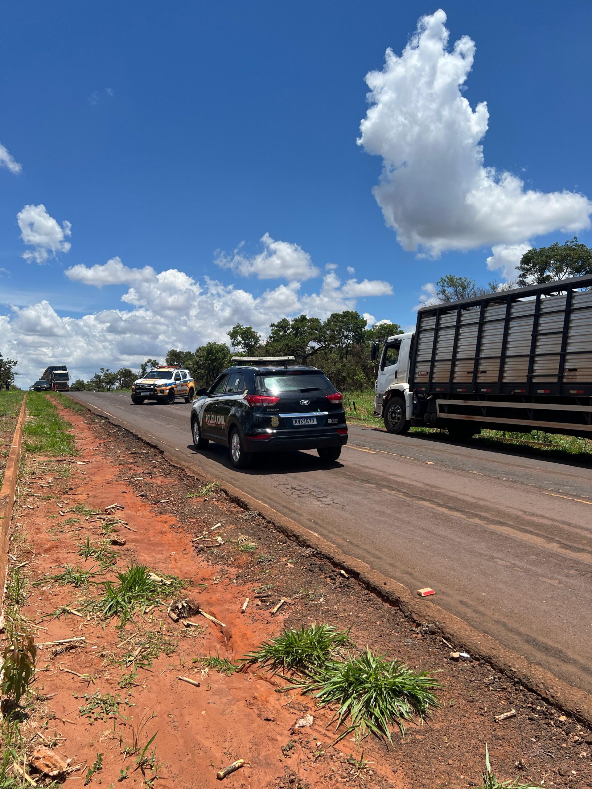 Motociclista de 75 anos morre em colisão com caminhão na MGC-154, em Ituiutaba