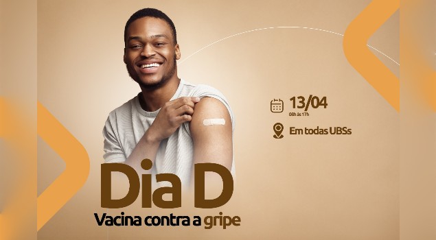 Dia D de vacinação contra gripe para grupos prioritários acontece neste sábado(13/04) em Catalão