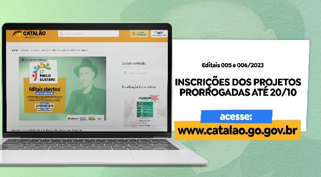 Prorrogado prazo de inscrição nos editais da Lei Paulo Gustavo em Catalão