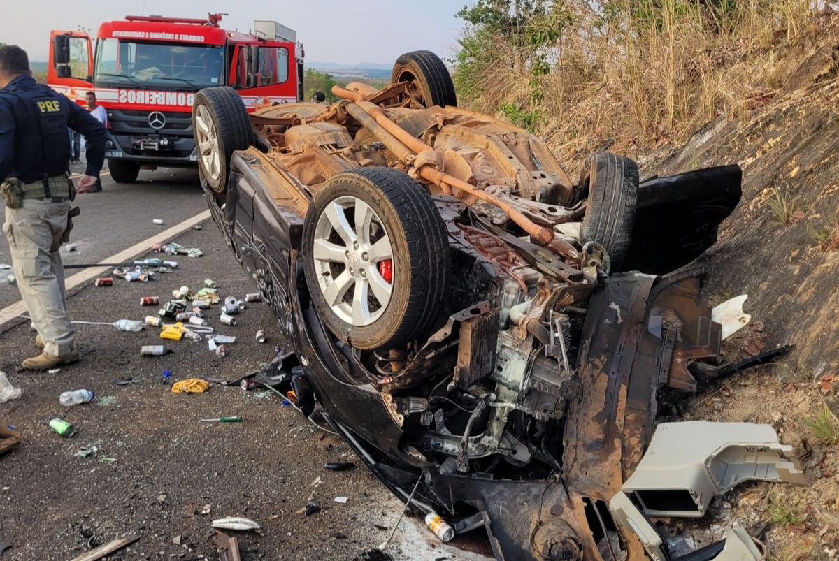 Bombeiros em Niquelândia atenderam ocorrência de acidente de trânsito na BR-414, com uma vítima, infelizmente em óbito